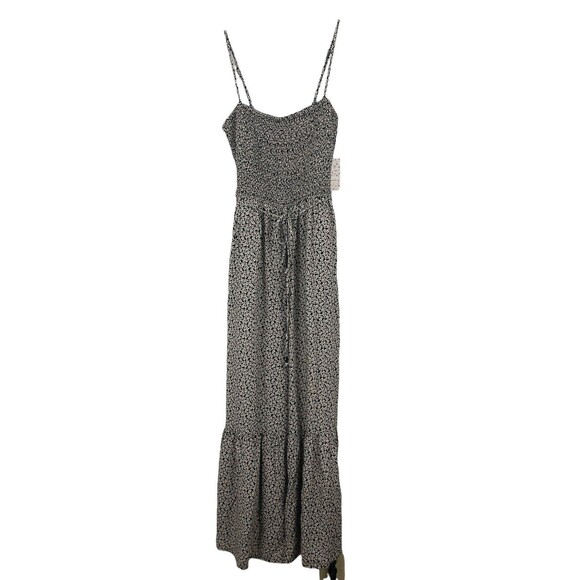 Free People Jumpsuit Size Small Little Of Your Love Smocked Wide Leg HEMMED